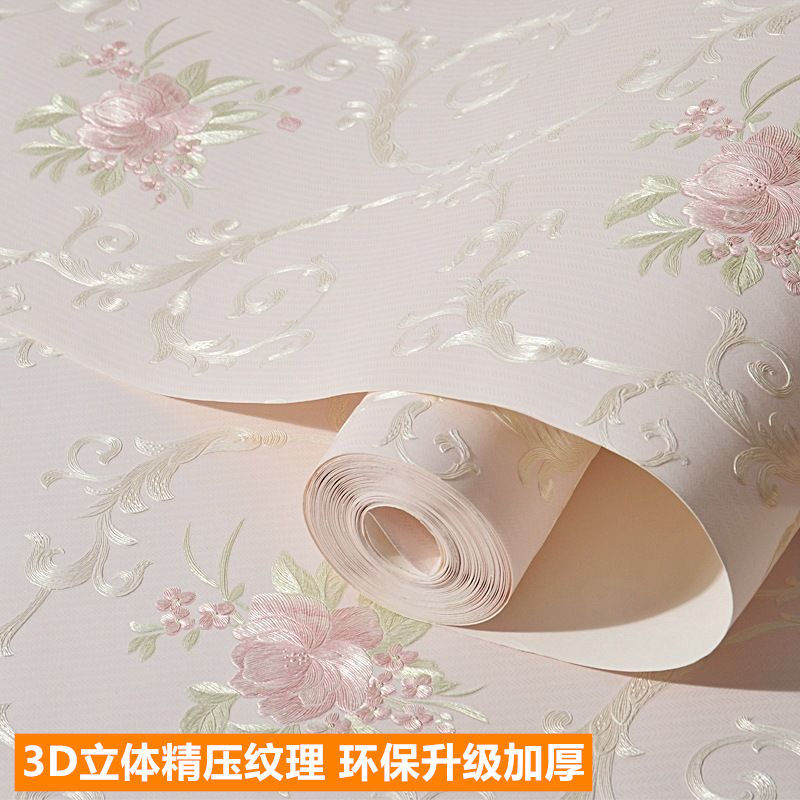 卧室装饰客厅墙纸自粘立体贴纸加厚欧式家用壁纸电视ins