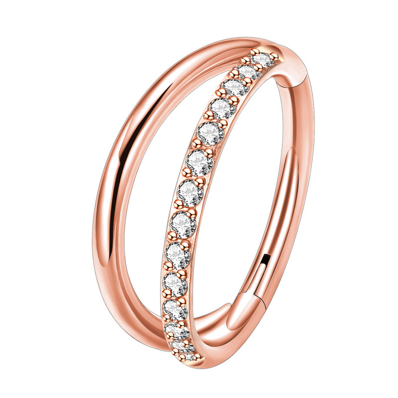 이중층 지르콘 로즈 골드