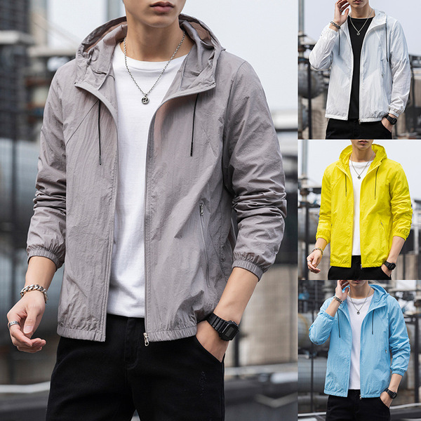 Summer windproof breathable ultra thin windbreaker for men and women