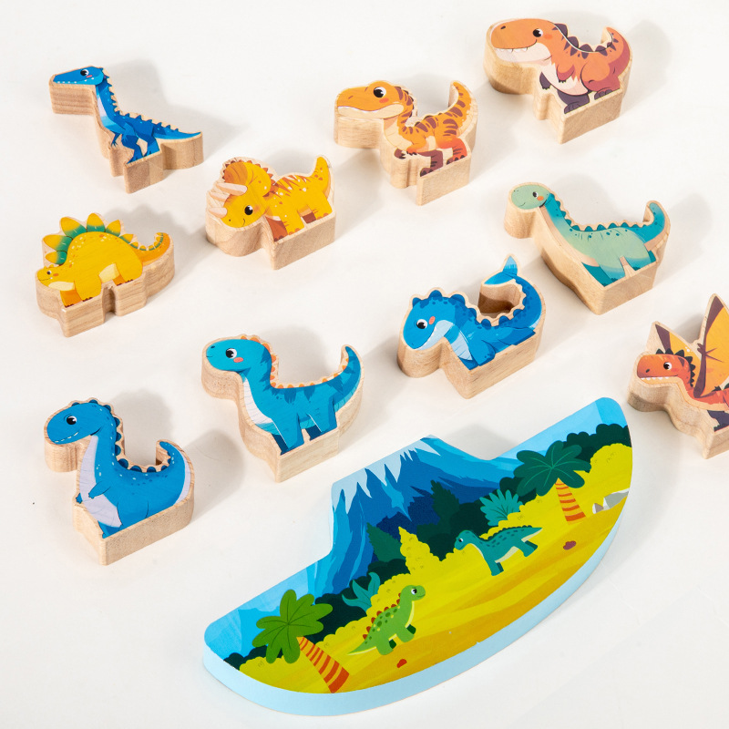Animales de madera Jenga Juego de apilamiento Jenga Superior Juguetes educativos para niños Desafío de equilibrio Bloques de construcción interactivos entre padres e hijos