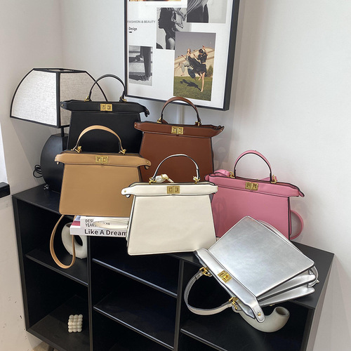 Bebi Shangpin 2024 New Arrival High-Quality Solid-Color Kelly Bag with Lock Closure – Crossbody & Shoulder Handbag for Women, Perfect for International Travel