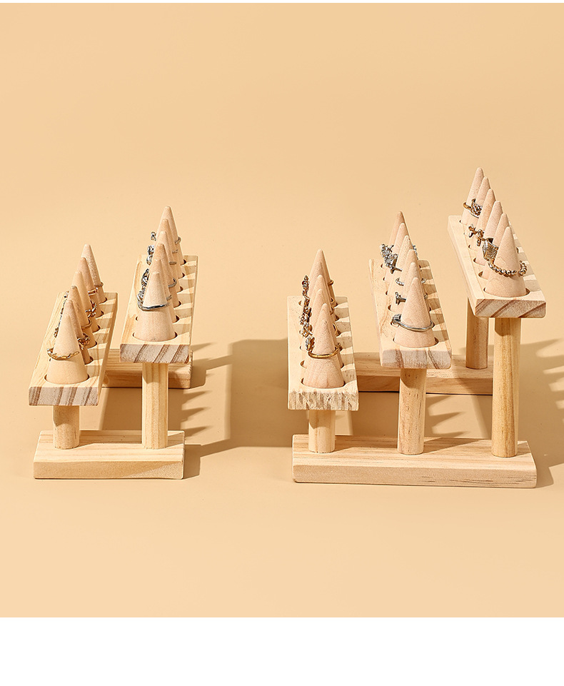 solid wood Material Solid Color Pattern Simple Style Style Simple Style Solid Color Solid Wood Jewelry Rack