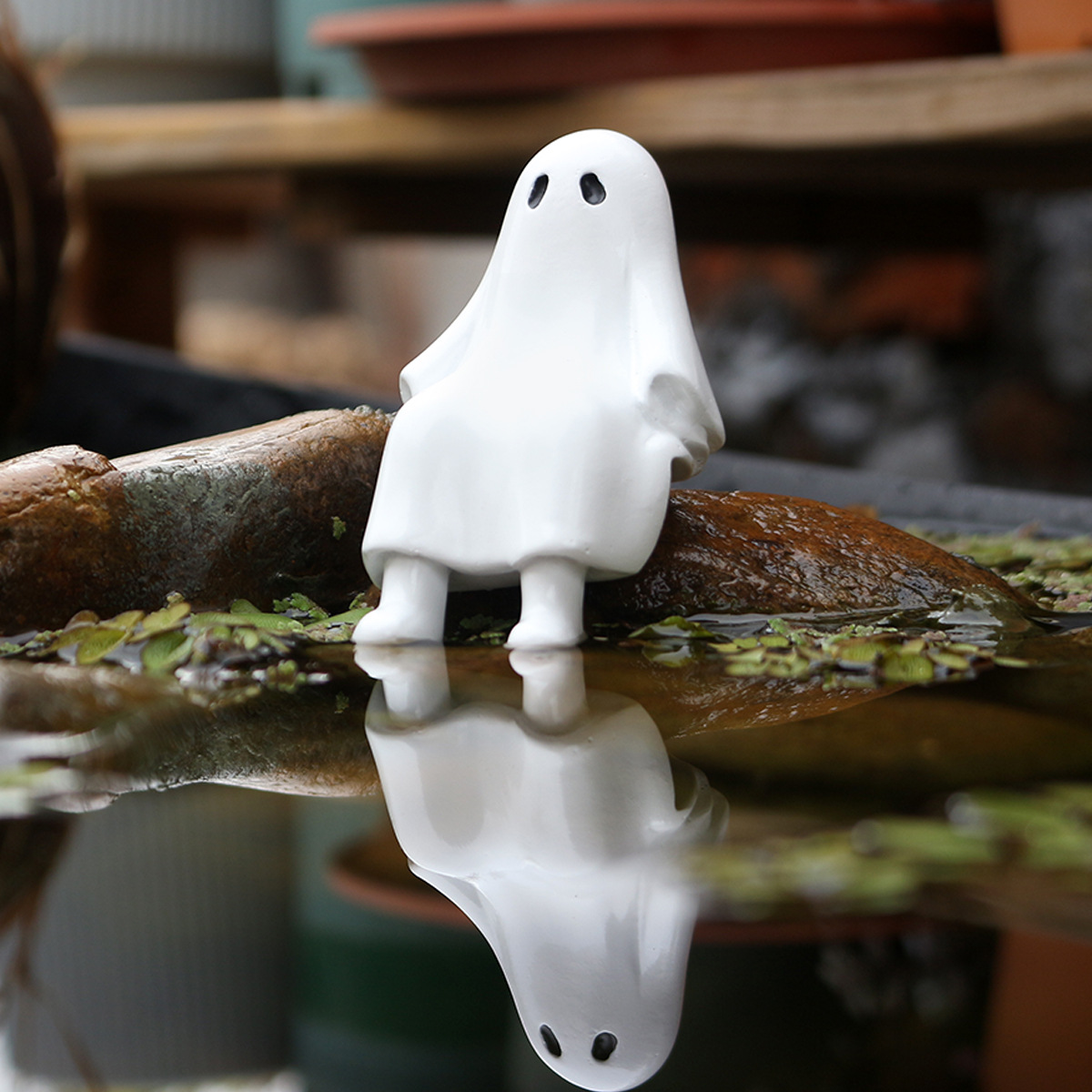 New  Holiday Ornaments Halloween Christmas Sitting Ghost Skull Ornaments Can Decorate Ghosts