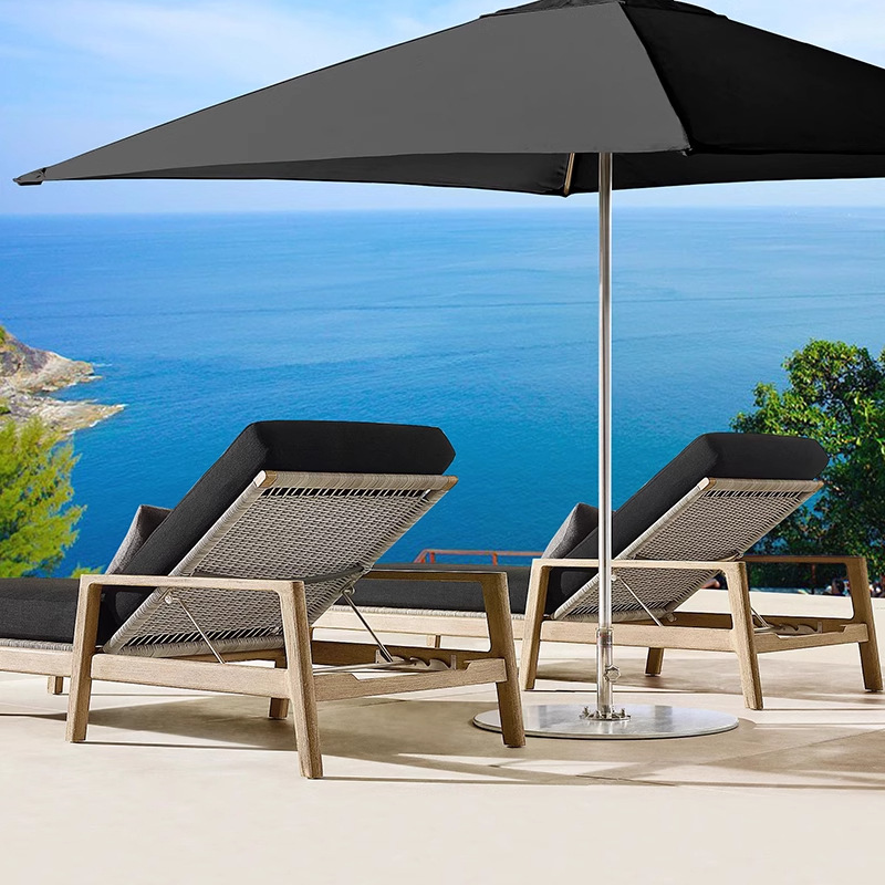 Silla al aire libre patio vista al mar acomodación piscina cama de teca al aire libre frente al mar silla de playa a prueba de agua