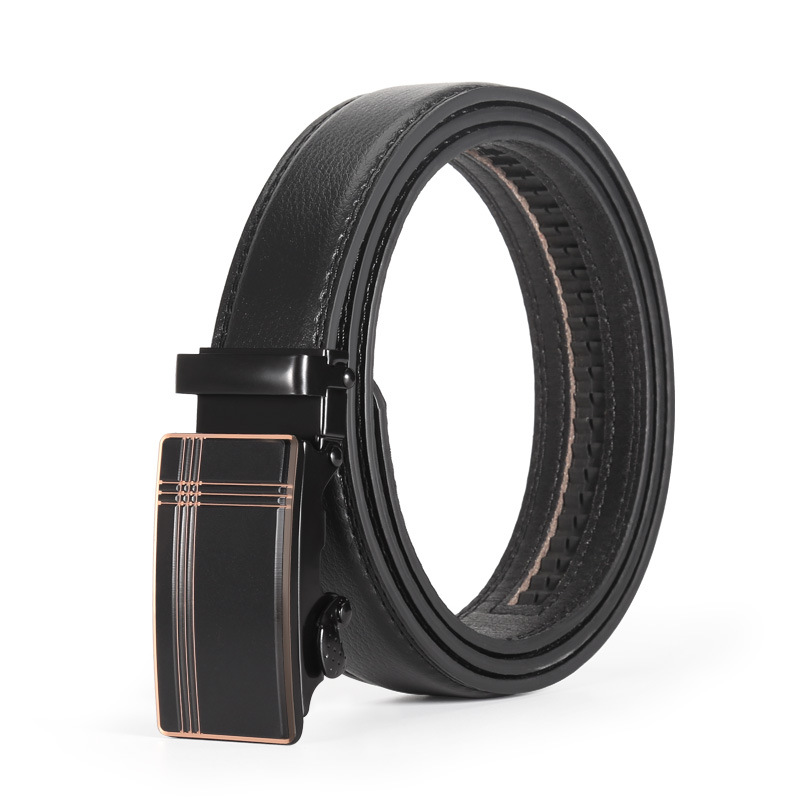 Cinturón de cuero para hombre cinturón fino de cuero de imitación 3.5 hebilla de hierro acrílico cinturón de pantalones de grano fino de negocios cinturón transfronterizo