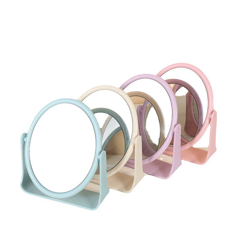 Элегантная девушка Hanfeng европейский стиль простота общежитие настольное зеркало макияж ручка двухстороннее зеркало принцесса состояние красоты