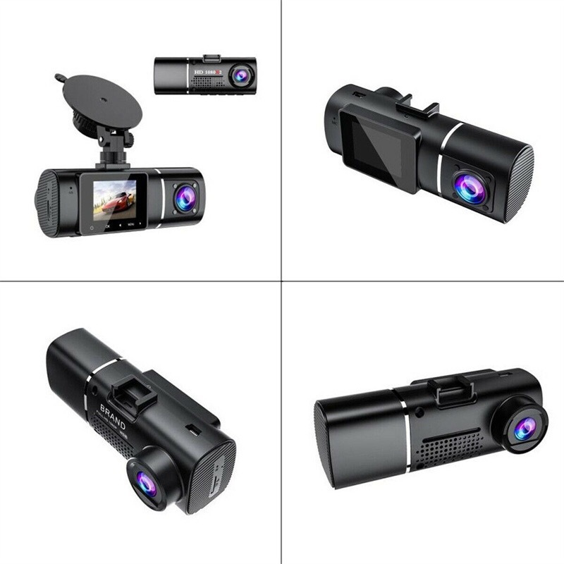 Cross-border driving recorder HD night vision car front car double recording double lens 1.5 inch HD 1080P car DV