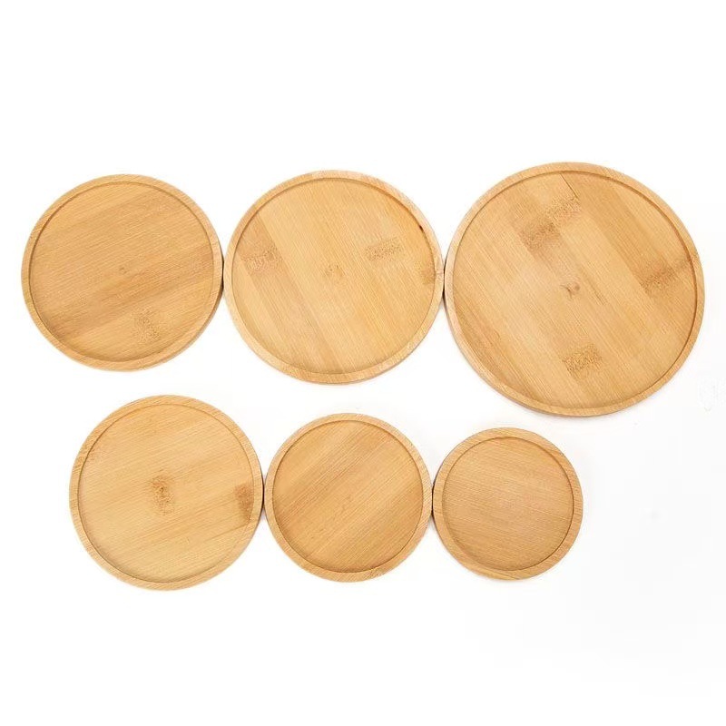 Base de maceta, bandeja de bambú, base de bambú, embrión, fondo de bambú, fondo de bambú de forma especial, posavasos, plataforma transfronteriza, fondo de té, ronda