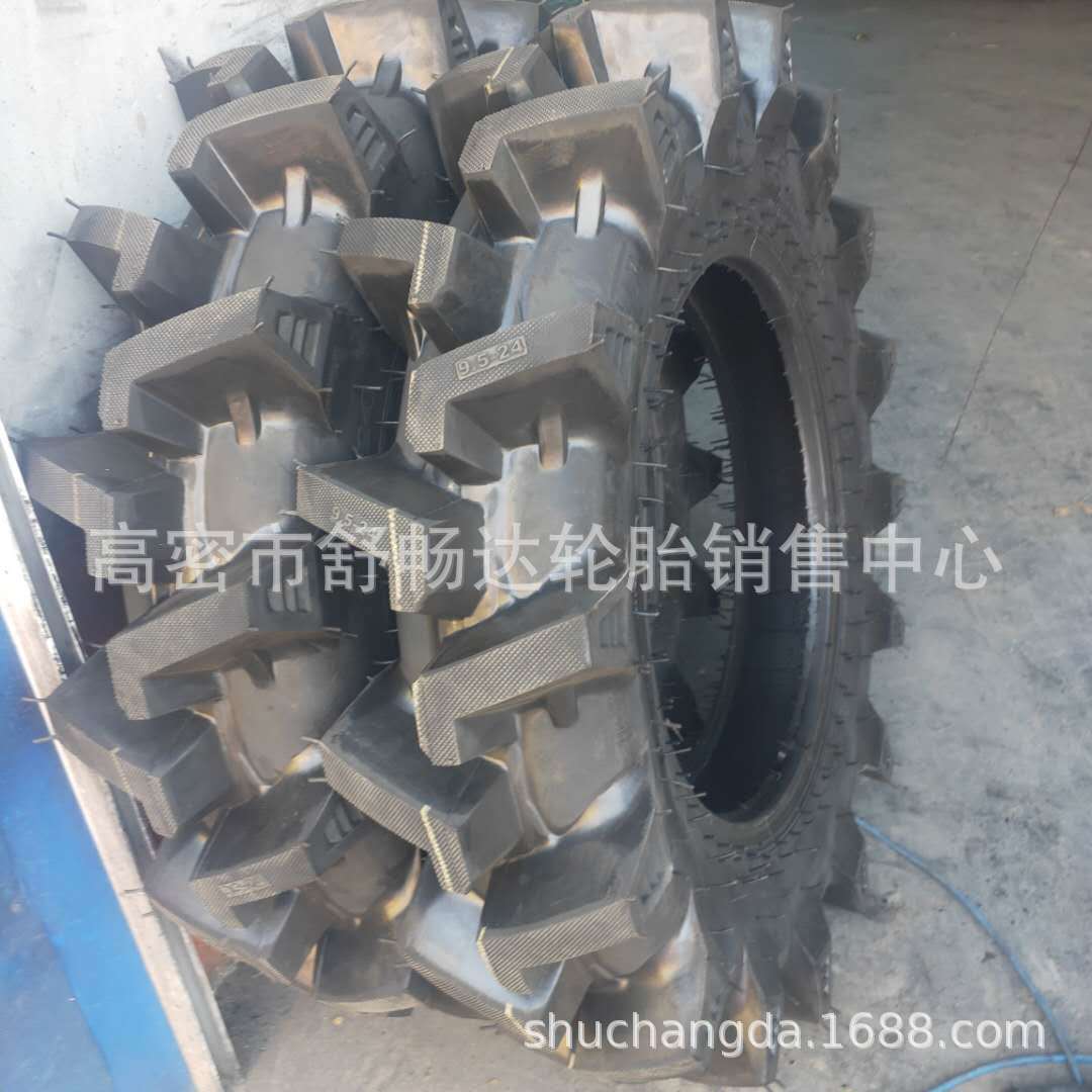 现货供应 9.5-24 农用拖拉机轮胎 水田用高花轮胎