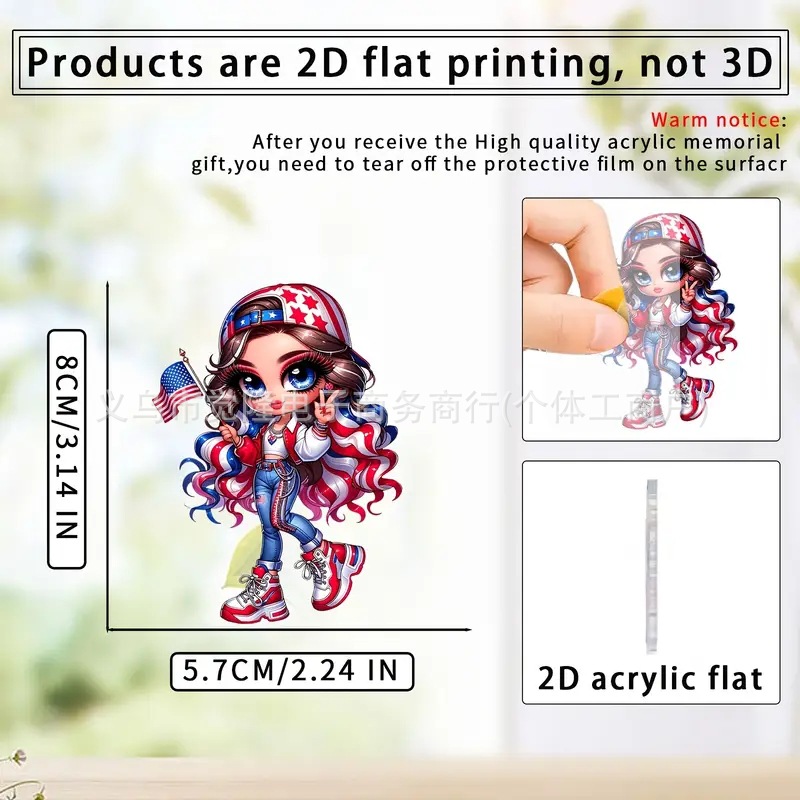 Acrílico plano transfronterizo personajes de dibujos animados colgantes encantadores colgantes adecuados para mochila colgantes de llaveros image 5