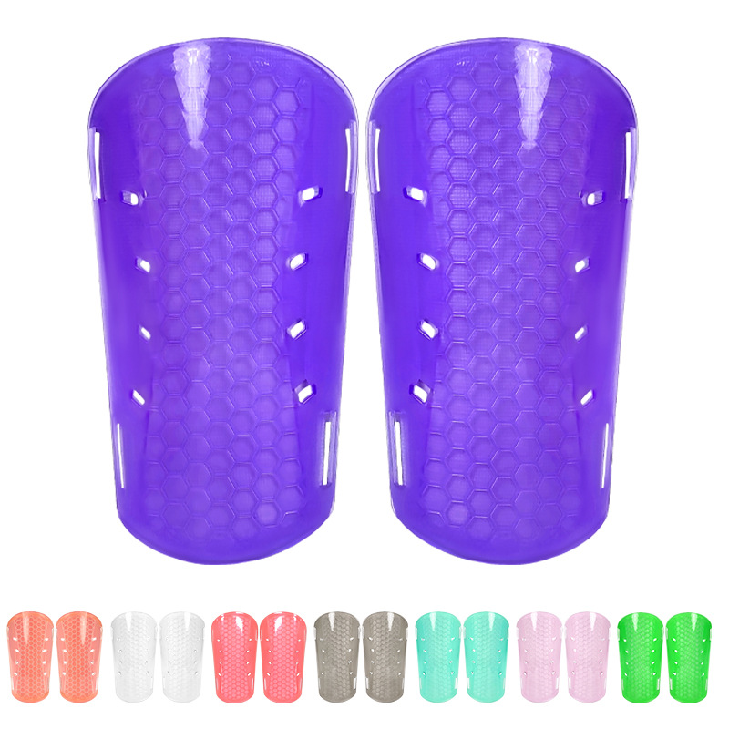 Cross-Border New Model Football Shin Guards with Double-Layer Upgraded Protective Inserts, Transparent Sports Protective Gear for Adults and Children, Customizable