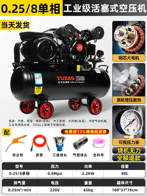 pump auto repair air compressor, Hava kompressorları - copper-22kw-two-cylinders-0258-single-phase