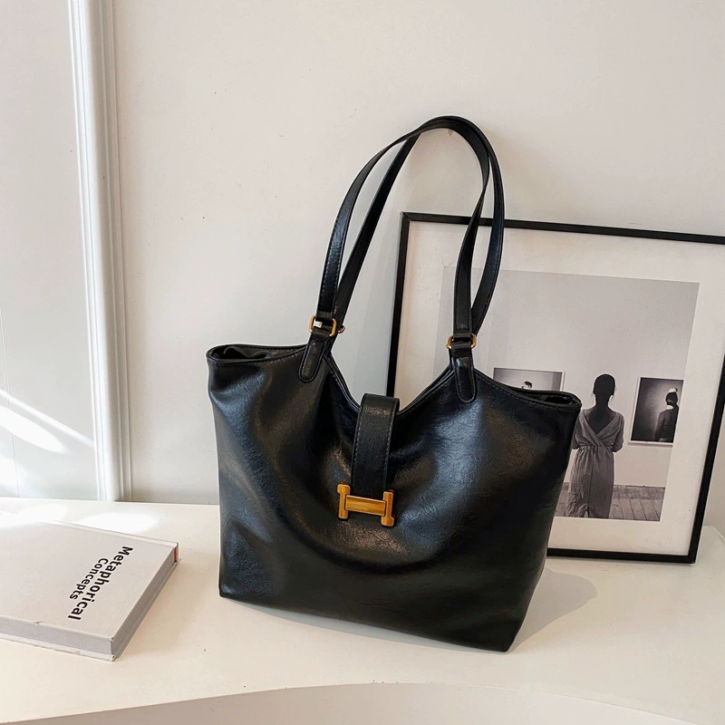Handbag retro demi-season tote, capacious universal bag, high-quality style