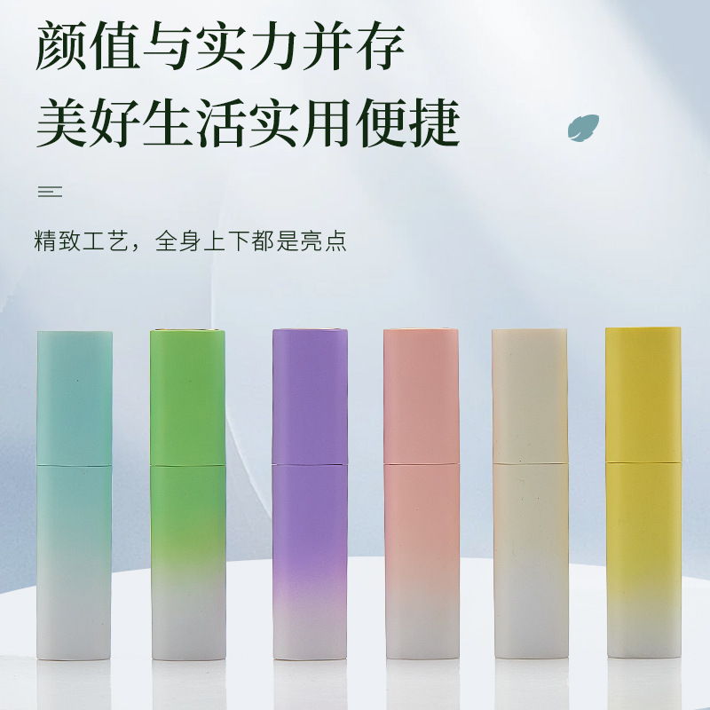 10ml三角塑料旋转香水瓶迷你按压式喷雾瓶旋转香水瓶小样瓶空瓶