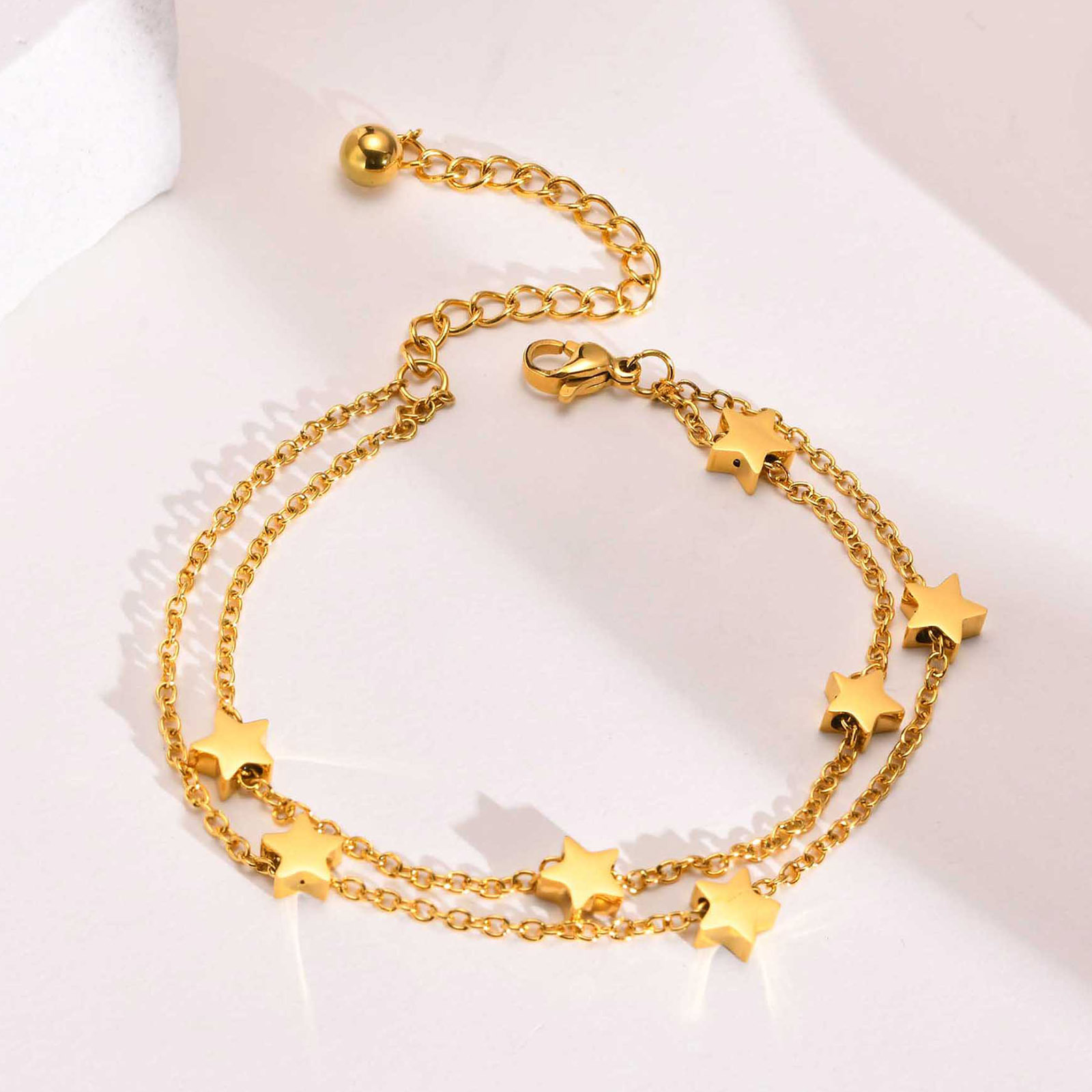 201 Stainless Steel Material Simple Style Star 201 Stainless Steel Stainless Steel Bracelets In Bulk