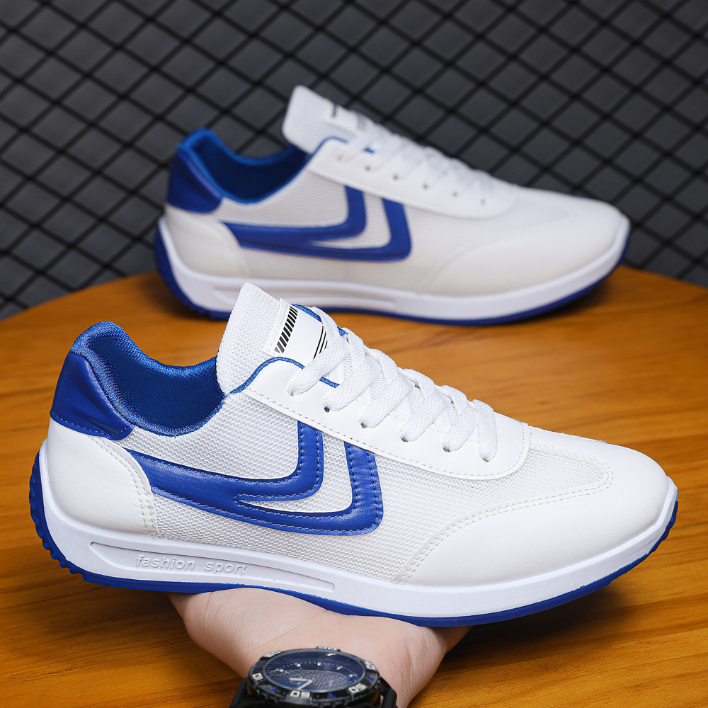 Zapatos casuales transpirables de verano para hombres, zapatos planos para estudiantes, zapatos blancos, zapatos deportivos para hombres, deportes diarios, zapatos casuales
