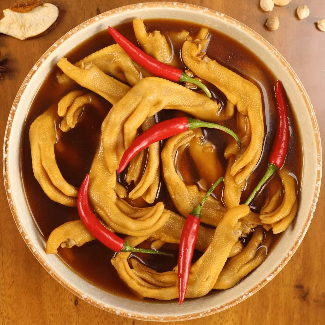 鸭爪龙岩特产泡鸭爪清香鸭掌卤味零食醋泡居家办公解馋小吃批发