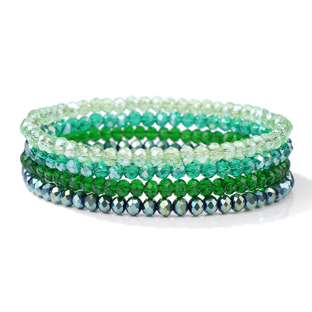 21g Weight Bracelets Classification Artificial Crystal Chain Material 4 Pieces Set Quantity Holiday, Daily Occasion Artificial Crystal Material Geometric Pattern Unisex Gender Beaded Design Shiny, IG Style Style IG Style Shiny Geometric Artificial Crystal Wholesale Bracelets 6