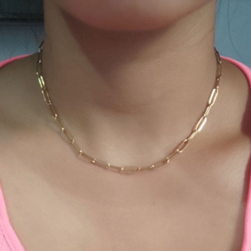 Elegant gold, silver, rose gold paperclip necklace, paperclip bracelet accessory item