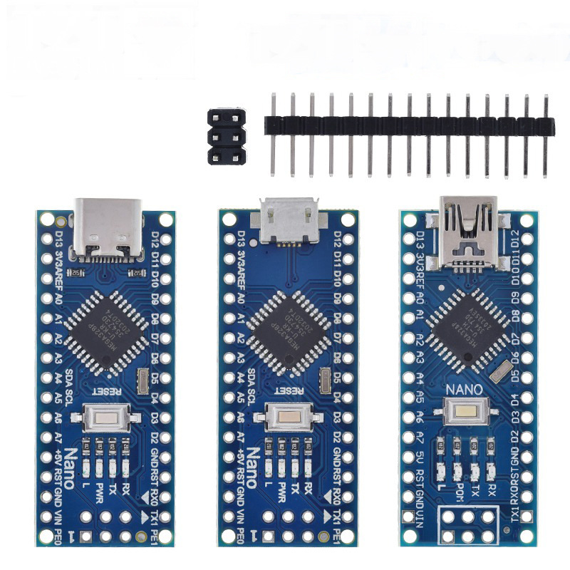 Nano V3.0 ATMEGA328P 改进版 无焊板 单片机开发 电机驱动板