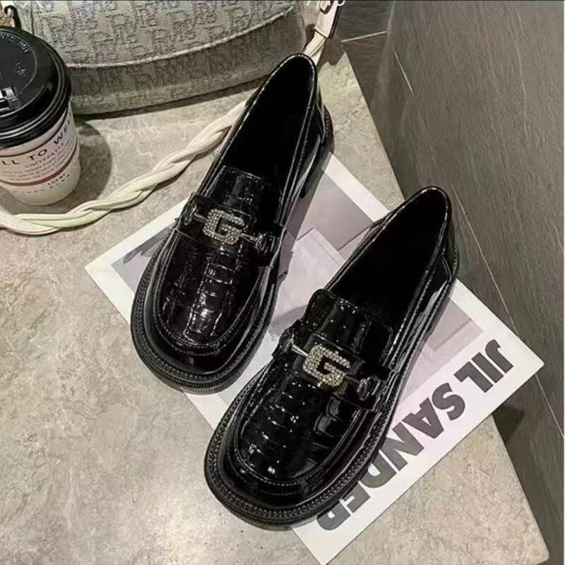 Loafers 2025 New Spring and Autumn Soft Leather Soft-Soled British Style Leather Shoes Versatile Slip-On Popular Women's Shoes Loafers 2025 New Spring and Autumn Soft Leather Soft-Soled British Style Leather Shoes Versatile Slip-On Popular Women's Shoes
