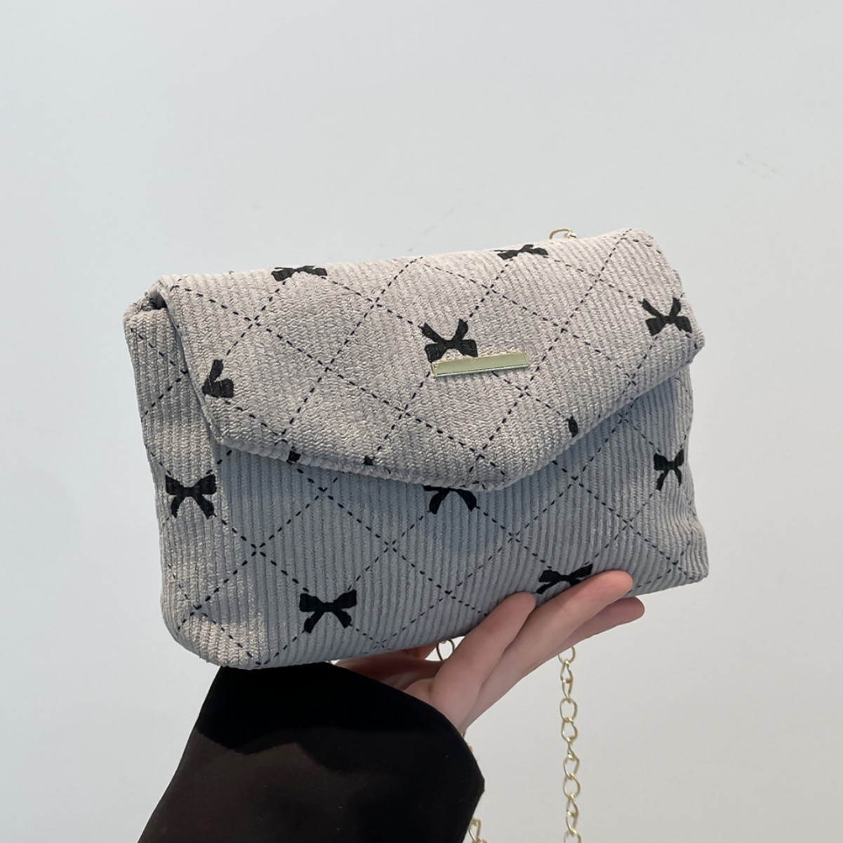 大容量印花包包2025夏季小众设计链条斜挎包女可爱软妹信封小方包