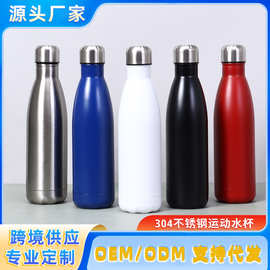外贸热销亚马逊可乐瓶不锈钢保温杯多容量小口水杯便携可印logo