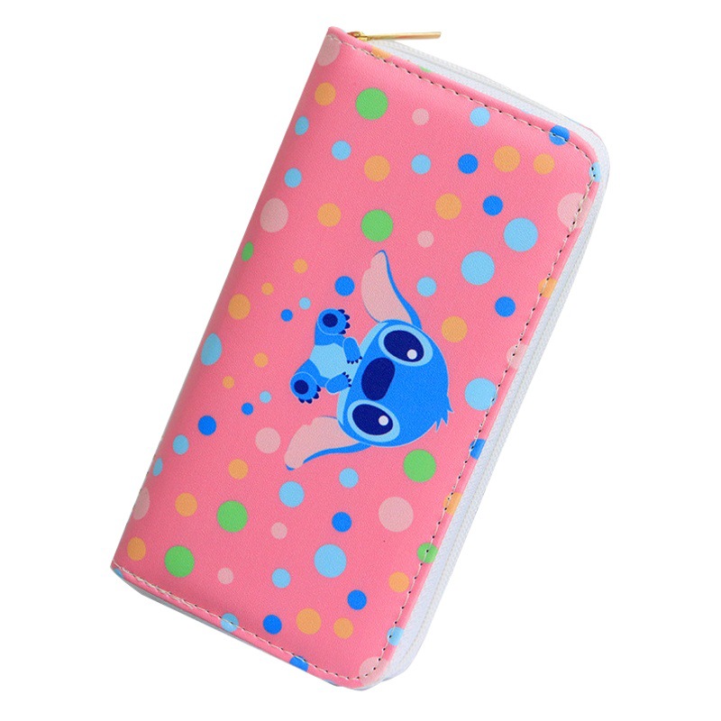 Nueva novela moda multi-tarjeta de gran capacidad de dibujos animados casual cremallera larga cartera de los hombres