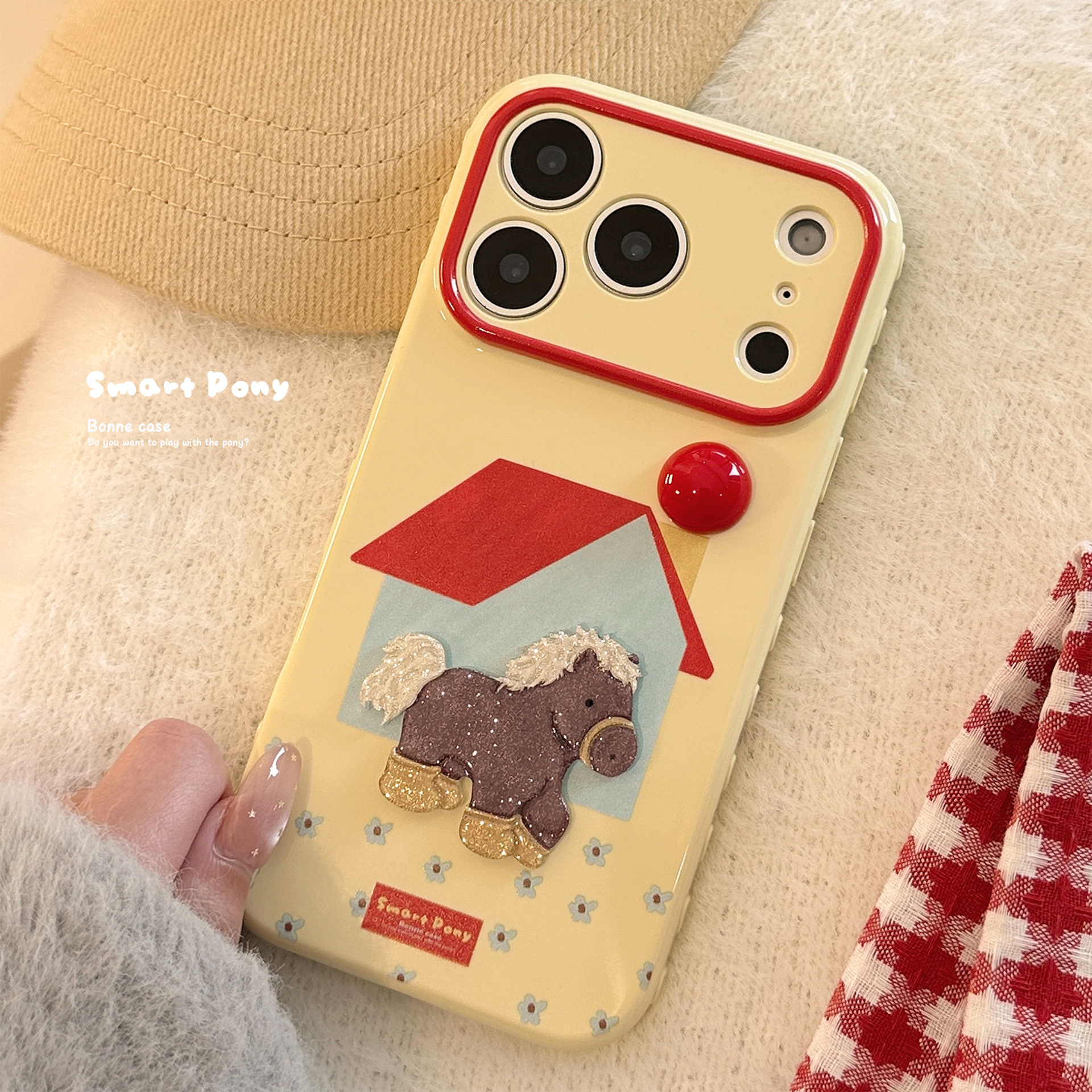 Protective Phone Case For IPhone 17 16 15 14 13 12 11 Pro Promax Plus Red Sun Pony 17promax 16 3D Cartoon 15 National Style 13 Soft Set 11_voghion.com