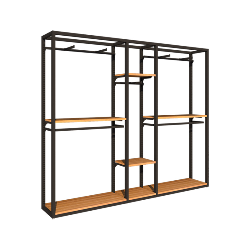 Tienda de ropa percha estante de exhibición de piso gabinete de exhibición de ropa de pared estante de exhibición de la tienda de ropa de los hombres