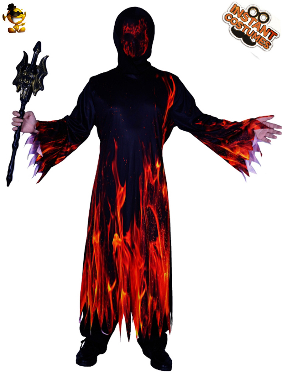 Grande de los hombres de fuego Dios traje de Halloween carnaval Cosplay traje vestido de lujo bola fuego Dios traje image 5