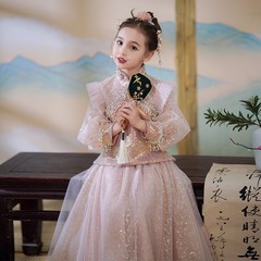 Ladys Traditional Chinese Dress Summer 2024 New Childrens Dress Fashion Show Costume Wholesale