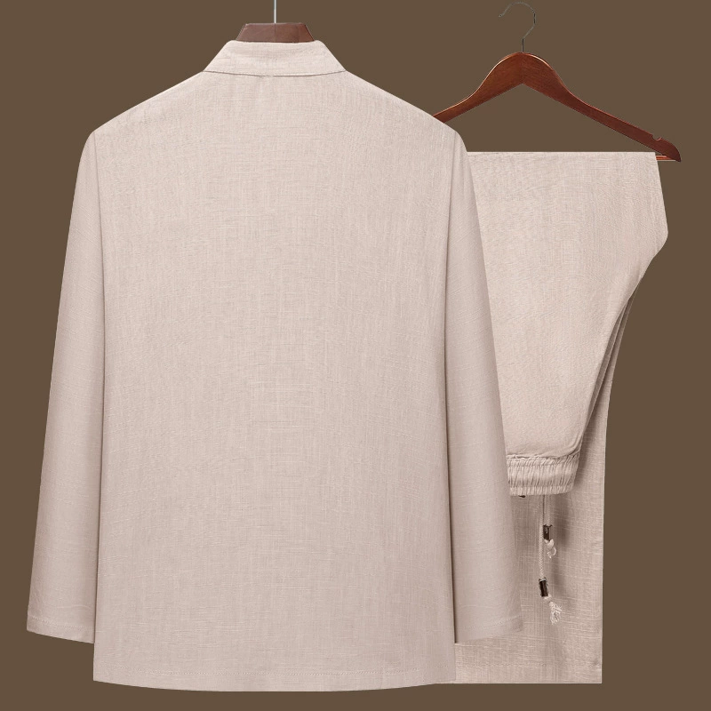 Retro thin colored long-sleeve for elderly, sleeves, set, Chinese style, plus size