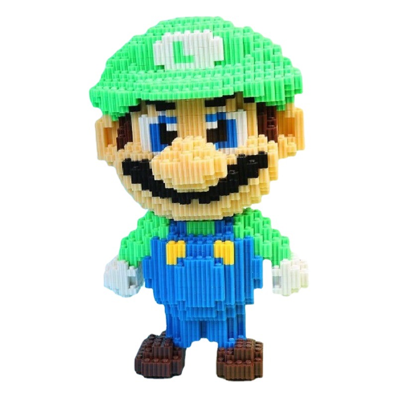 Compatible con los bloques de construcción de micropartículas LEGO Super Mario, juguetes educativos difíciles para niños de Mario.