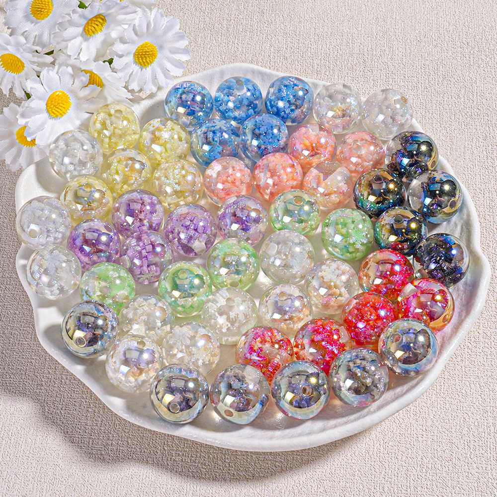 Cuentas Heidi cuentas de resina 16mm cuentas de copo de nieve cadena de teléfono móvil material de bricolaje cuentas sueltas accesorios de joyería luminosos