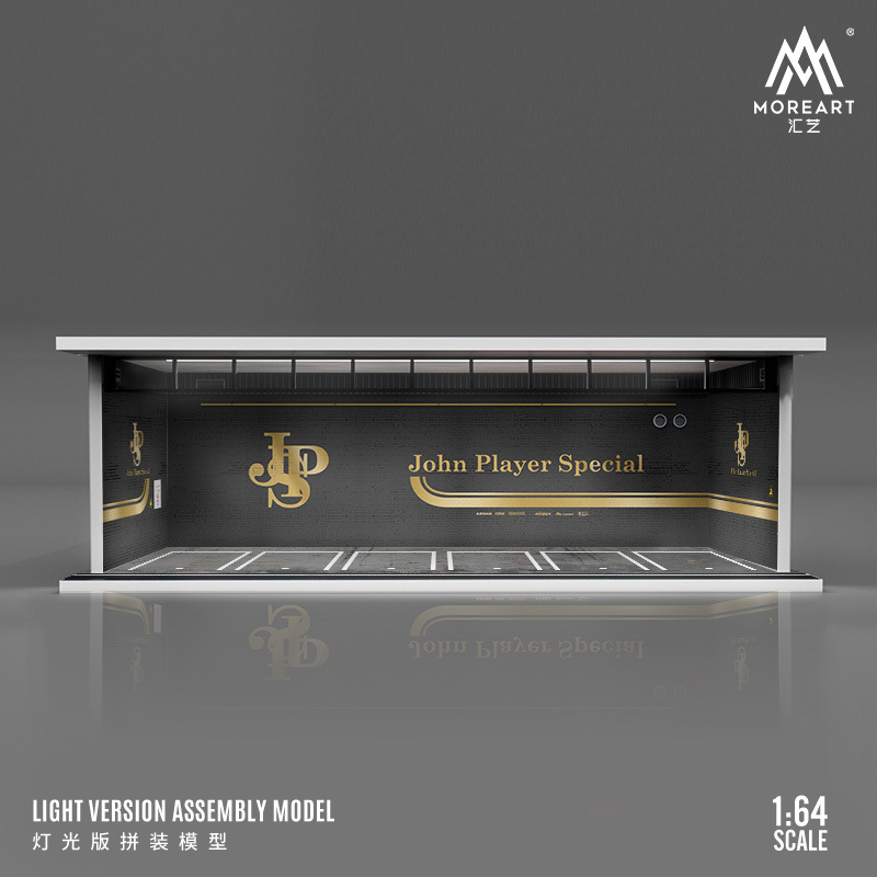 Escena 1:64 garaje de estacionamiento subterráneo modificado RV modelo de coche caja a prueba de polvo con montaje de luz LED