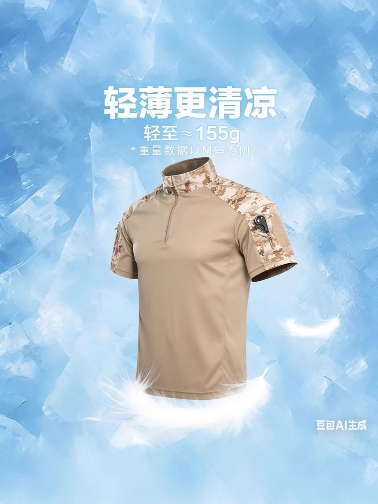Playera Táctica de Secado Rápido para Hombre de Poliéster para Acampamiento