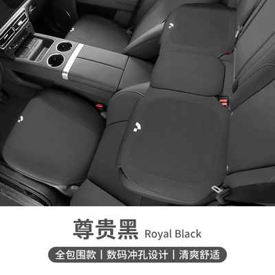 Seat cushion, seat cover – for Jiyue 01/07 Thin Breathable - all-inclusive-thin-breathable-perforated-noble-black-three-piece-set-for-front-and-rear-rows-jiyuebiao