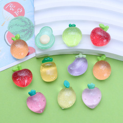 冰透水果清新食玩diy奶油膠手機殼髮夾材料鞋扣飾品樹脂小配件
