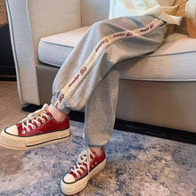 女童春装洋气运动卫裤2024春秋新款大童外穿长裤时髦童装小脚批发