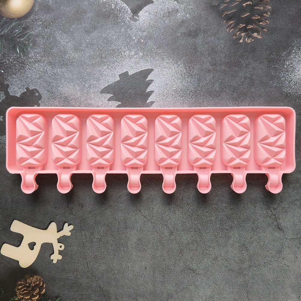 Creativo diamante helado molde de silicona 3D helado molde de horneado de chocolate molde de helado de verano molde 484