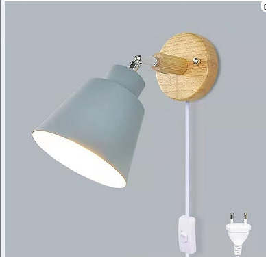 Lámpara de pared nórdica dormitorio lámpara de noche moderna minimalista comedor pasillo escaleras corredor estudio sala de estar macaron lámpara de pared