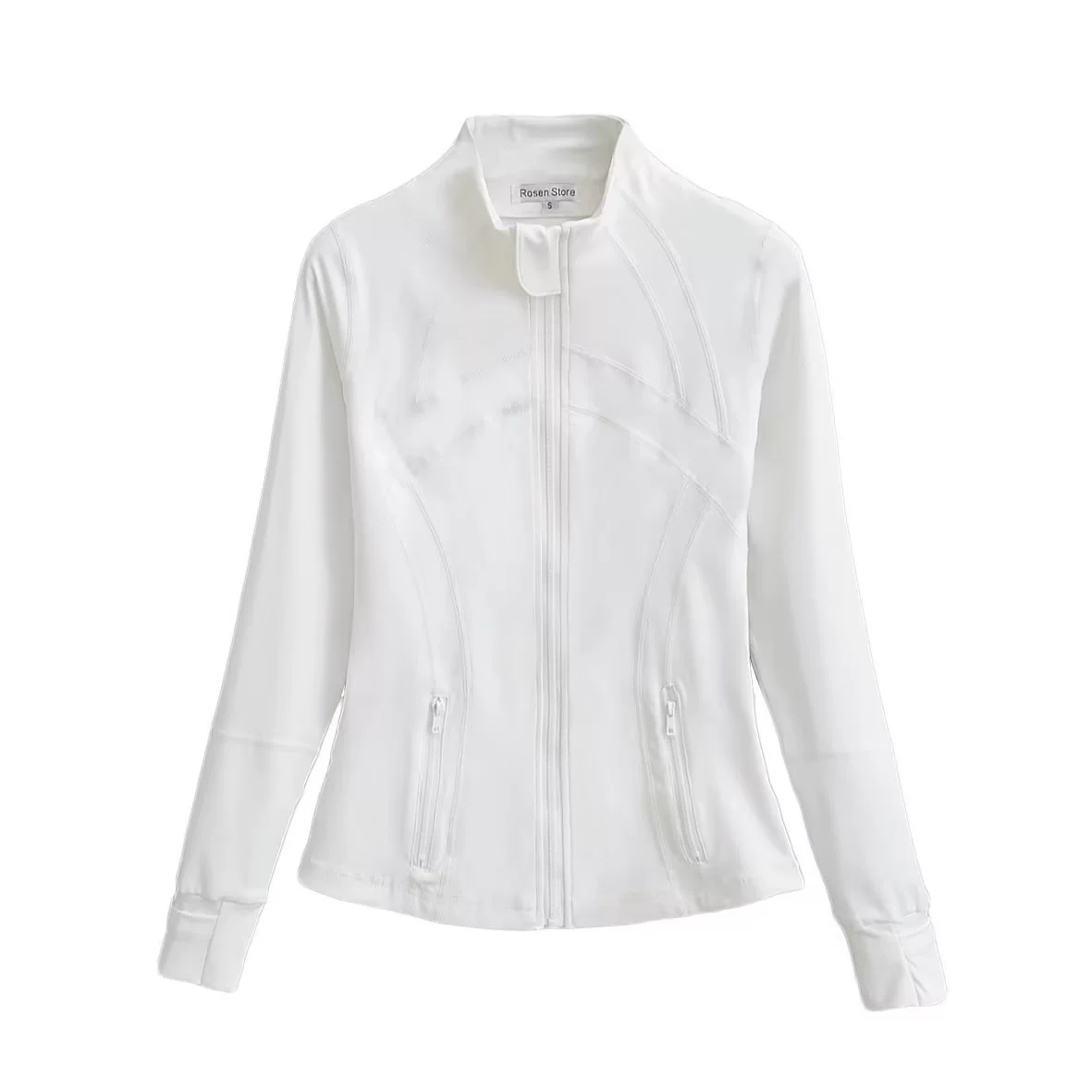 Autumn yoga clothing, brace with zipper, jacket, cardigan, slim fit, sun protection