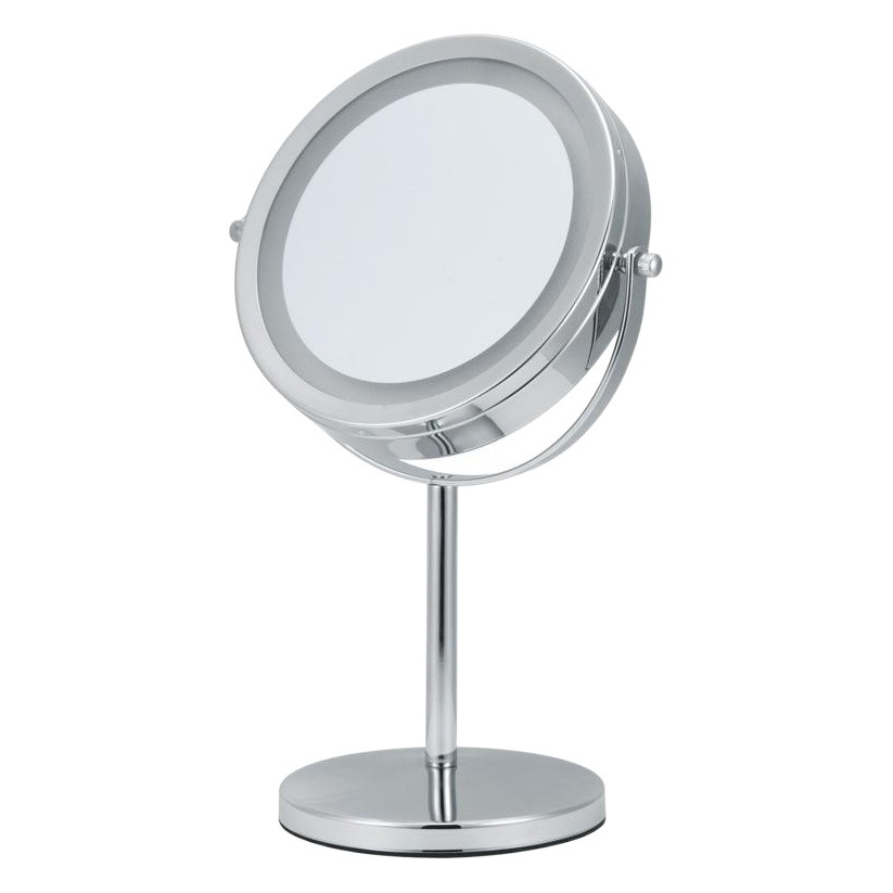 Espejo de maquillaje con luz LED de escritorio de doble cara Luz de relleno de escritorio vestidor Belleza Espejo HD ampliado de carga Europea