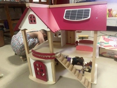 Игрушка, хижина из натурального дерева, семейная вилла, конструктор, кукольный домик, дом для самостоятельной сборки, подарок на день рождения