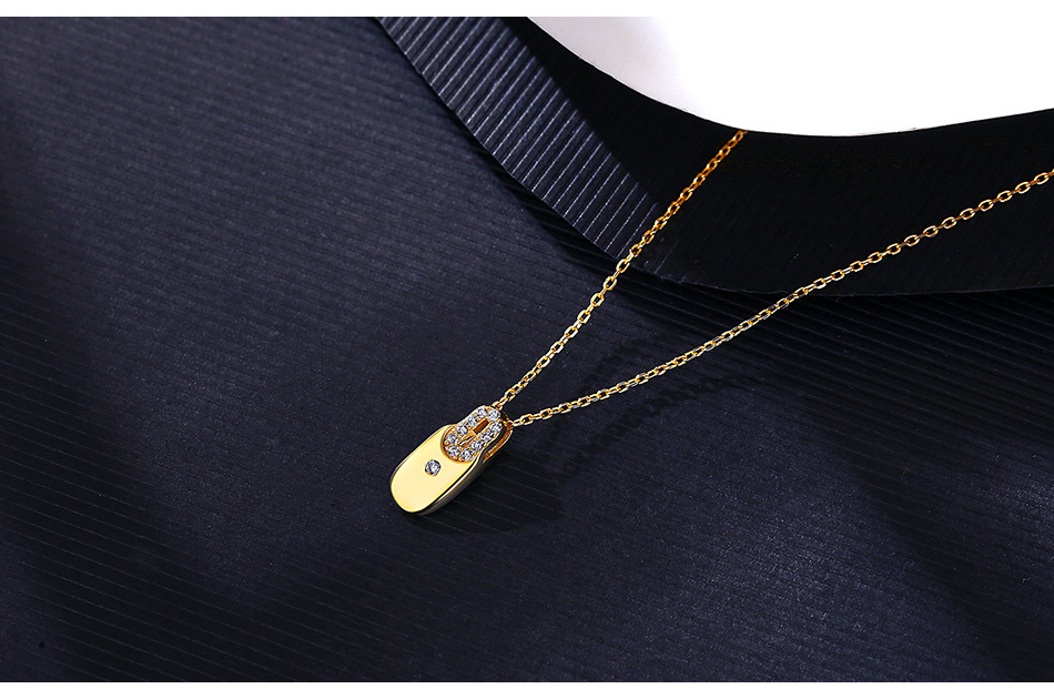 S925 Silver Fashion Gold Plated Necklace display picture 5