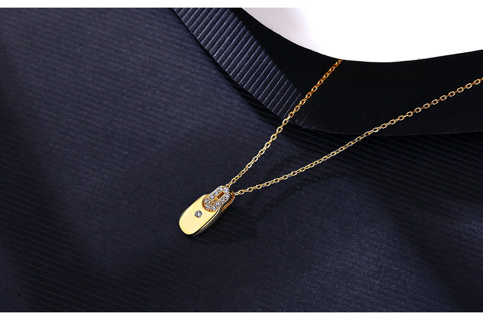 Collar Chapado En Oro Plateado S925 display picture 5