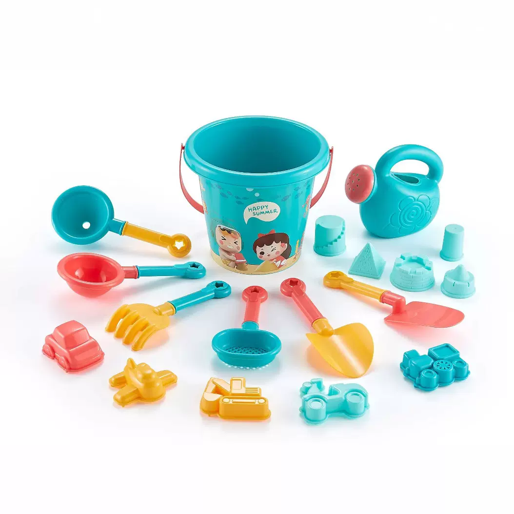 建雄沙滩玩具套装跨境亚马逊热销新款18件套套装戏水玩沙挖沙玩具