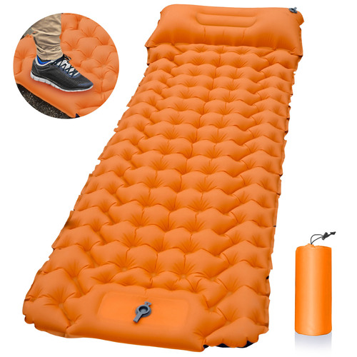 Portable Outdoor Inflatable Pad, Lightweight, Easy to Carry, Outdoor Camping Foot-Standing Waterproof Inflatable Sleeping Pad, Afternoon Nap Car Inflatable Mattress