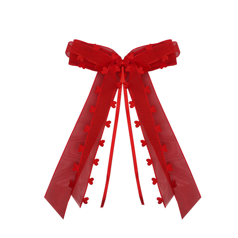 Día de San Valentín regalo amor cinta arco boda coche espejo retrovisor decoración en forma de corazón cinta arco